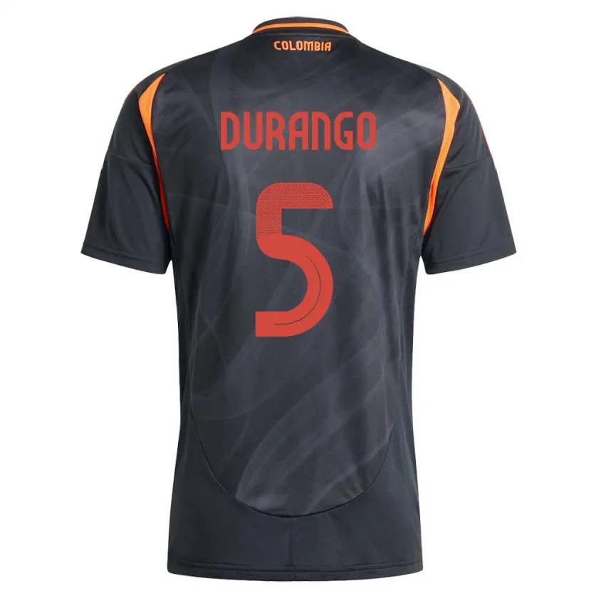 Danxen Hombre Camiseta Colombia Lorena Durango #5 Negro 2ª Equipación 24-26 La Camisa México
