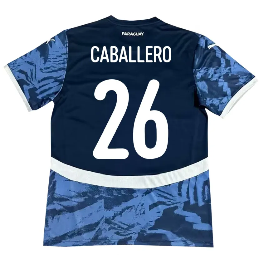 Danxen Hombre Camiseta Paraguay Hernesto Caballero #26 Azul 2ª Equipación 24-26 La Camisa México
