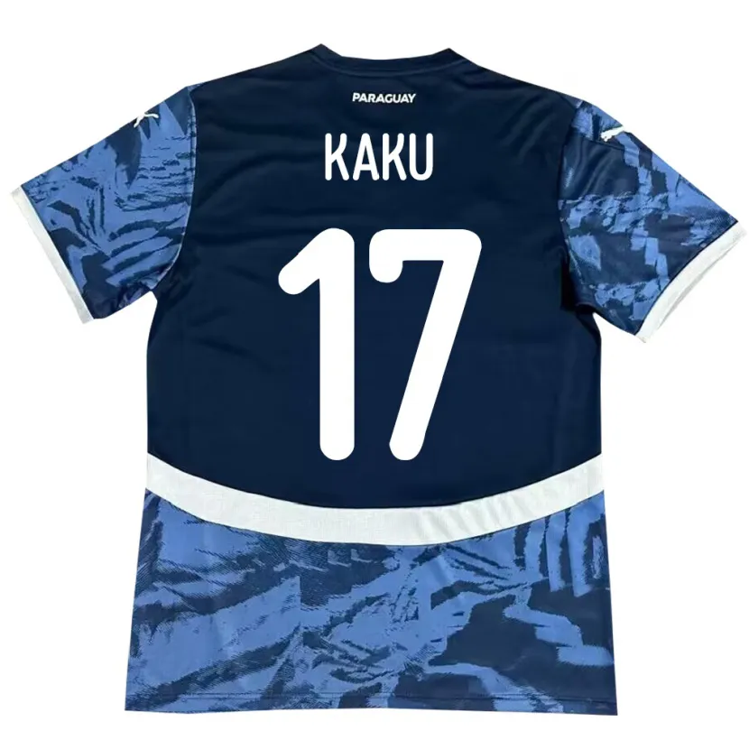 Danxen Hombre Camiseta Paraguay Kaku #17 Azul 2ª Equipación 24-26 La Camisa México