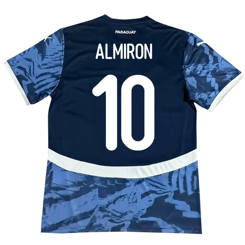 Danxen Hombre Camiseta Paraguay Miguel Almirón #10 Azul 2ª Equipación 24-26 La Camisa México