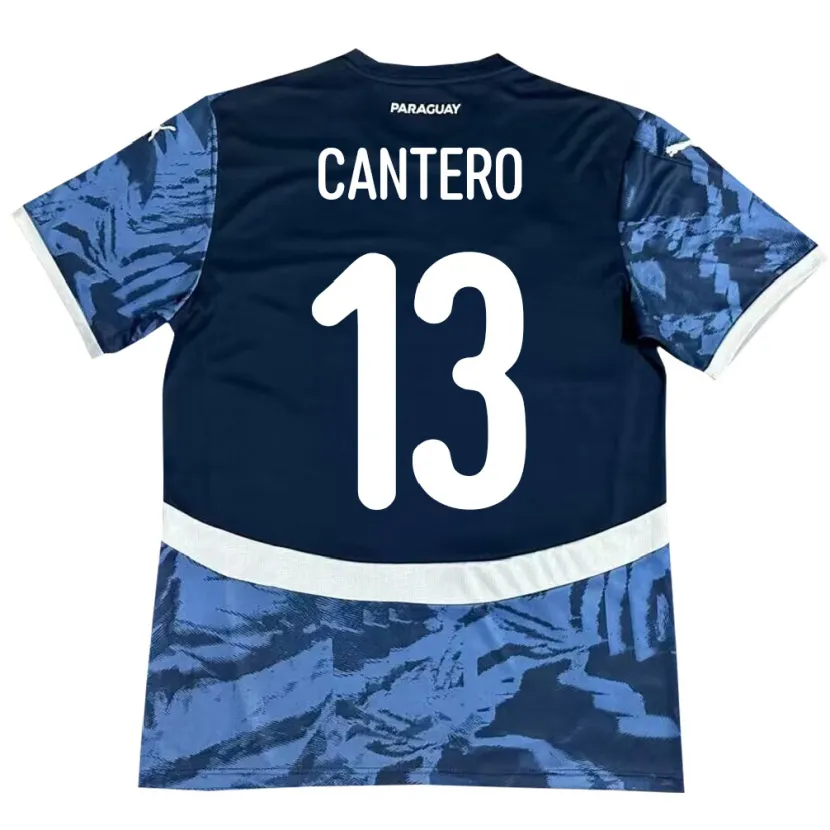 Danxen Hombre Camiseta Paraguay Alexis Cantero #13 Azul 2ª Equipación 24-26 La Camisa México