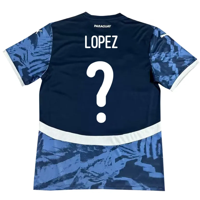 Danxen Hombre Camiseta Paraguay Rodrigo López #0 Azul 2ª Equipación 24-26 La Camisa México