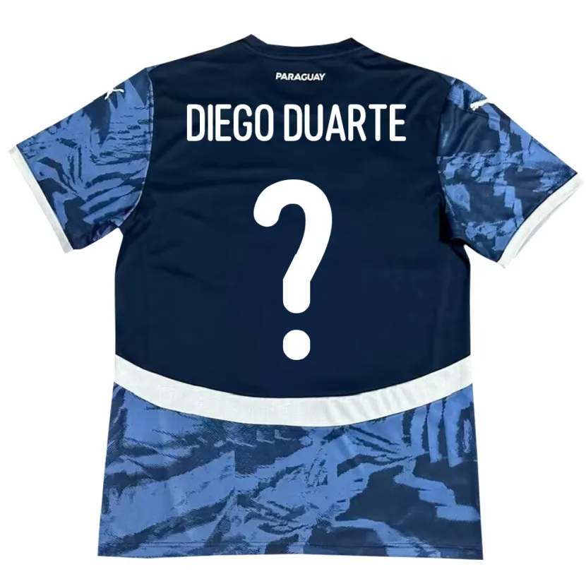 Danxen Hombre Camiseta Paraguay Diego Duarte #0 Azul 2ª Equipación 24-26 La Camisa México
