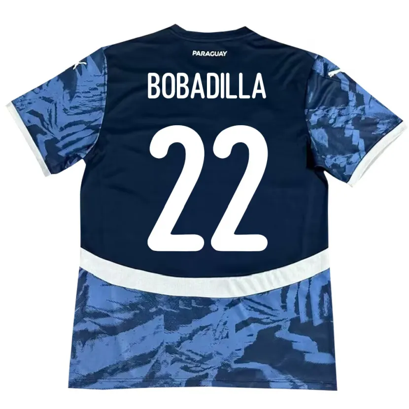 Danxen Hombre Camiseta Paraguay Dylan Bobadilla #22 Azul 2ª Equipación 24-26 La Camisa México