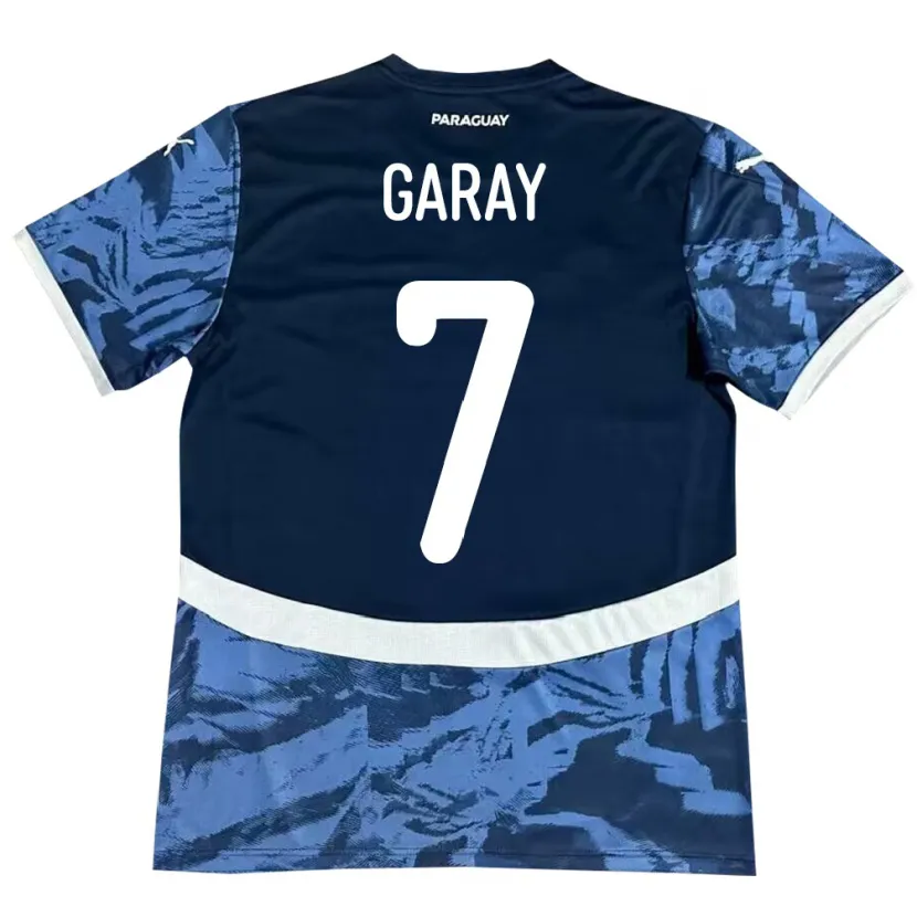 Danxen Hombre Camiseta Paraguay Griselda Garay #7 Azul 2ª Equipación 24-26 La Camisa México