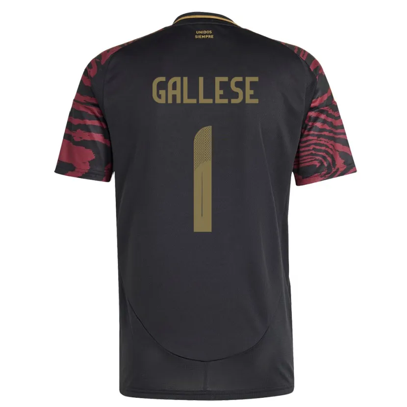 Danxen Hombre Camiseta Perú Pedro Gallese #1 Negro 2ª Equipación 24-26 La Camisa México