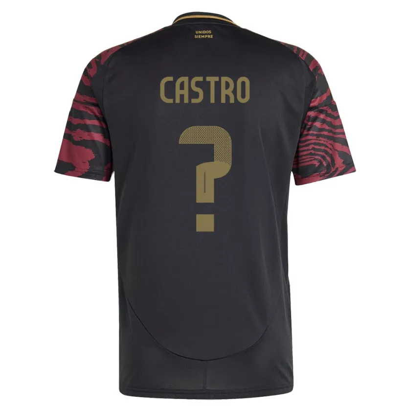 Danxen Hombre Camiseta Perú Maxloren Castro #0 Negro 2ª Equipación 24-26 La Camisa México