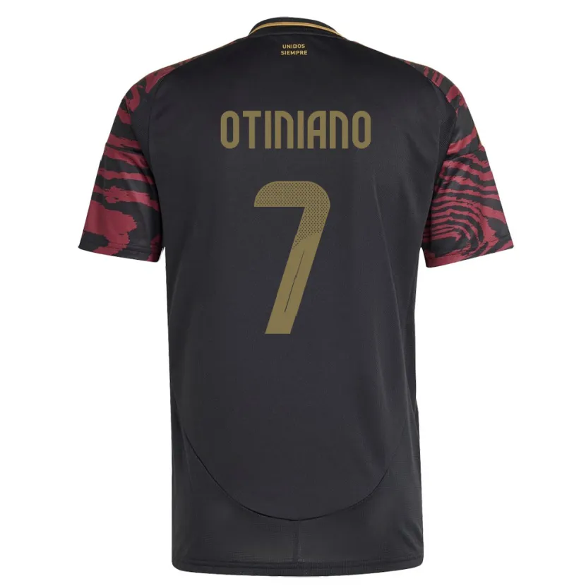 Danxen Hombre Camiseta Perú Steffani Otiniano #7 Negro 2ª Equipación 24-26 La Camisa México