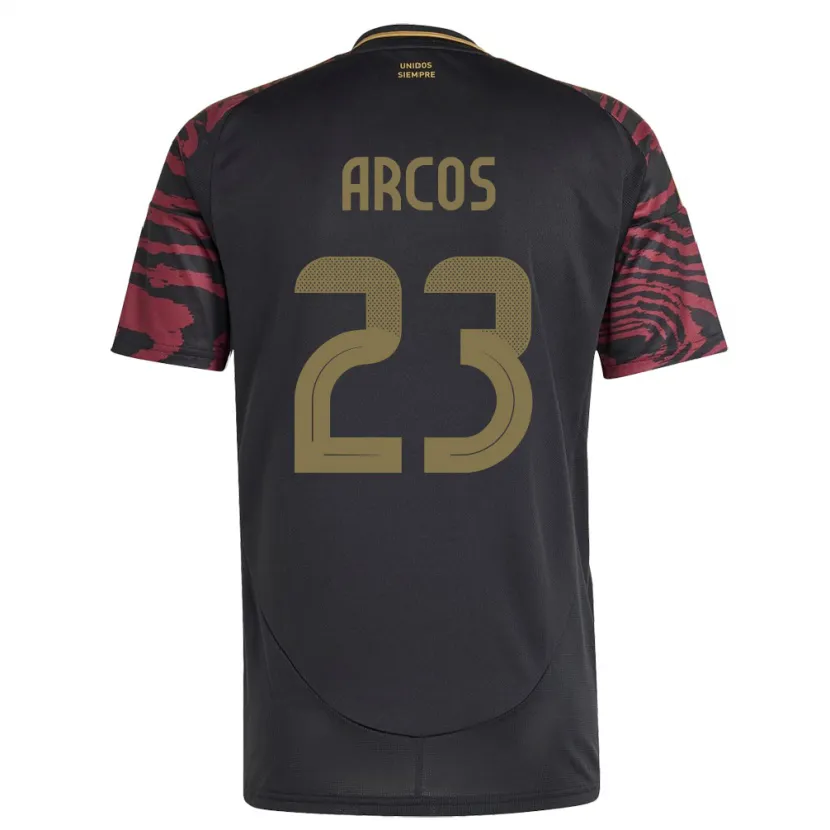 Danxen Hombre Camiseta Perú Lucía Arcos #23 Negro 2ª Equipación 24-26 La Camisa México