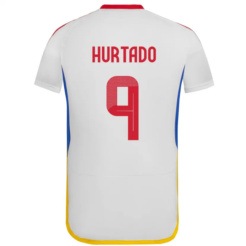 Danxen Hombre Camiseta Venezuela Jan Hurtado #9 Blanco 2ª Equipación 24-26 La Camisa México