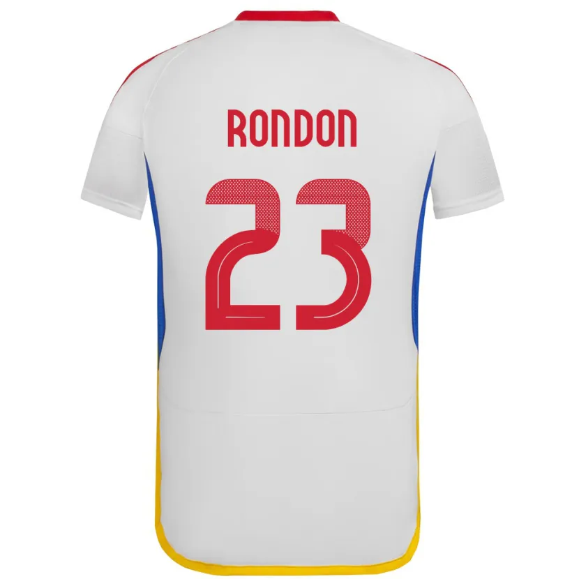 Danxen Hombre Camiseta Venezuela Salomón Rondón #23 Blanco 2ª Equipación 24-26 La Camisa México