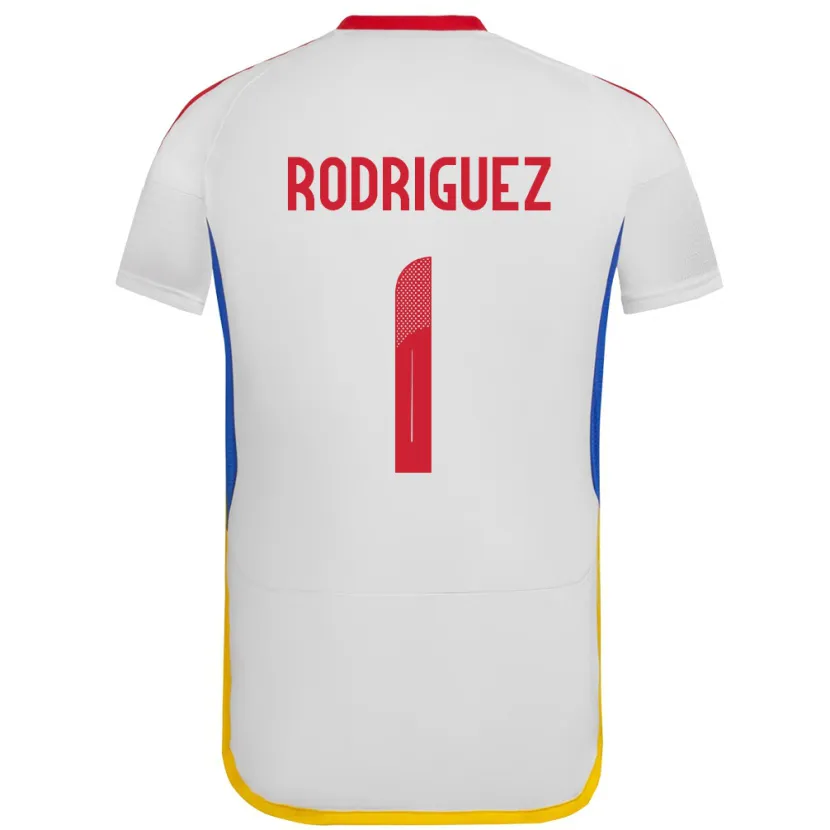 Danxen Hombre Camiseta Venezuela Samuel Rodriguez #1 Blanco 2ª Equipación 24-26 La Camisa México