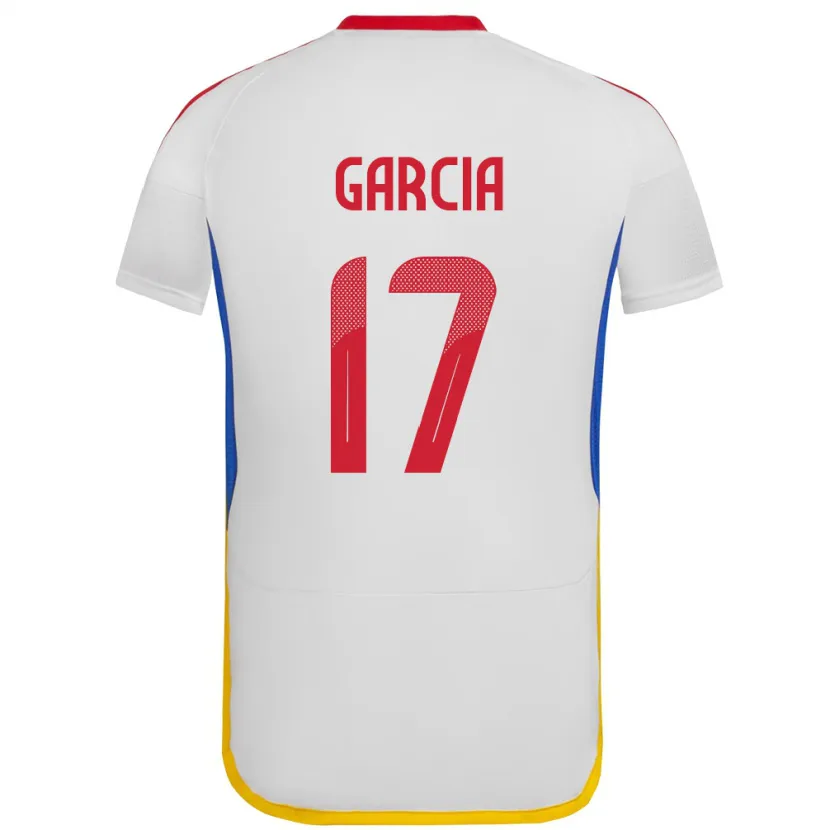 Danxen Hombre Camiseta Venezuela Gabriela García #17 Blanco 2ª Equipación 24-26 La Camisa México
