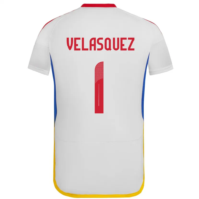 Danxen Hombre Camiseta Venezuela Yessica Velásquez #1 Blanco 2ª Equipación 24-26 La Camisa México