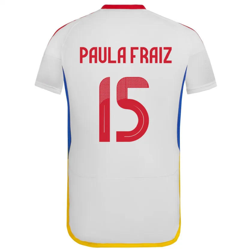 Danxen Hombre Camiseta Venezuela Ana Paula Fraiz #15 Blanco 2ª Equipación 24-26 La Camisa México