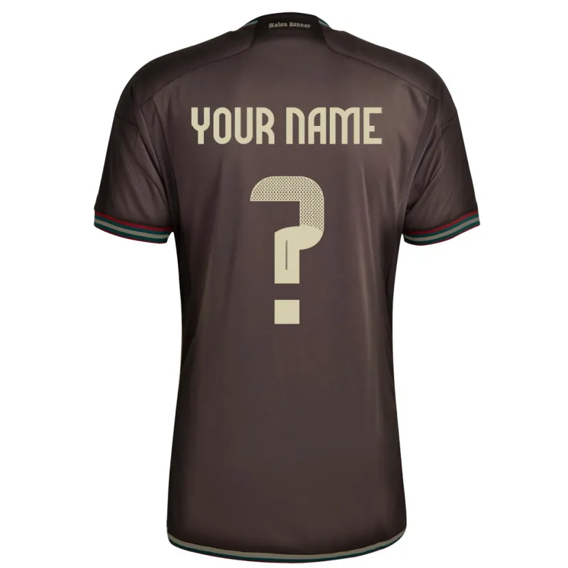 Danxen Hombre Camiseta Jamaica Su Nombre #0 Marrón Noche 2ª Equipación 24-26 La Camisa México