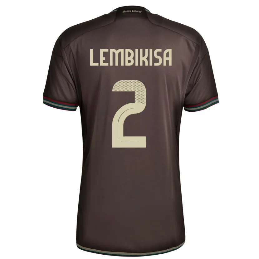 Danxen Hombre Camiseta Jamaica Dexter Lembikisa #2 Marrón Noche 2ª Equipación 24-26 La Camisa México