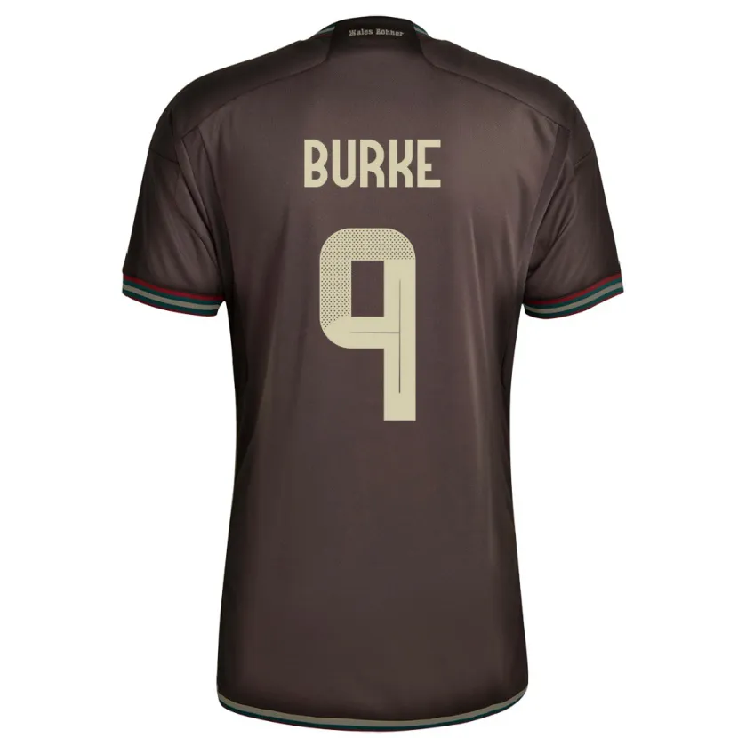 Danxen Hombre Camiseta Jamaica Cory Burke #9 Marrón Noche 2ª Equipación 24-26 La Camisa México