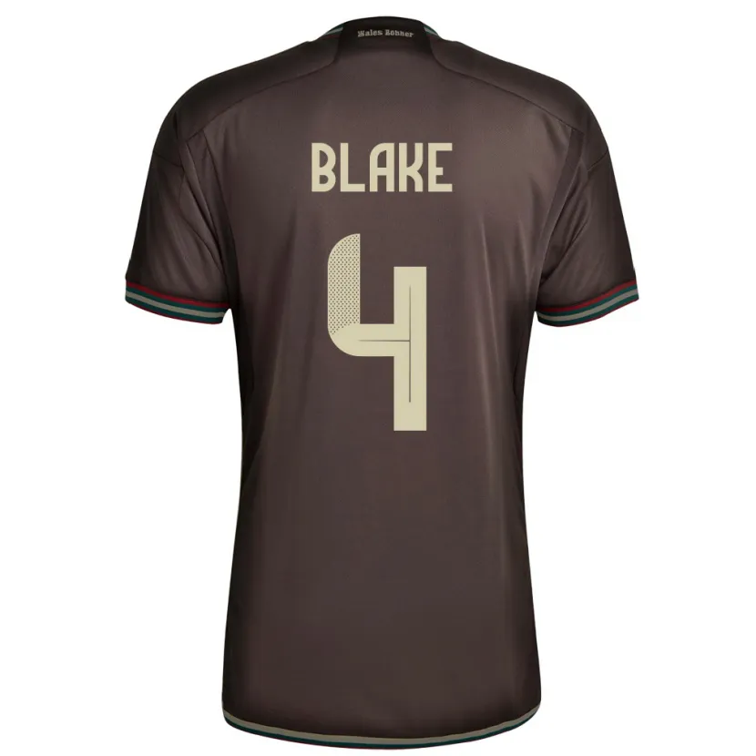 Danxen Hombre Camiseta Jamaica Romain Blake #4 Marrón Noche 2ª Equipación 24-26 La Camisa México