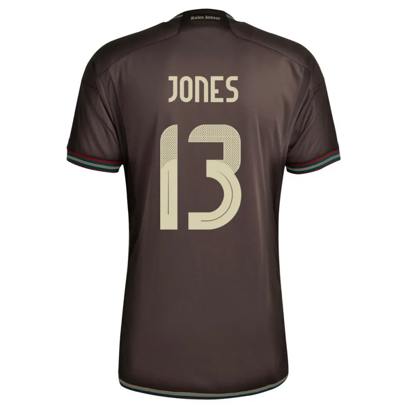 Danxen Hombre Camiseta Jamaica Javanae Jones #13 Marrón Noche 2ª Equipación 24-26 La Camisa México