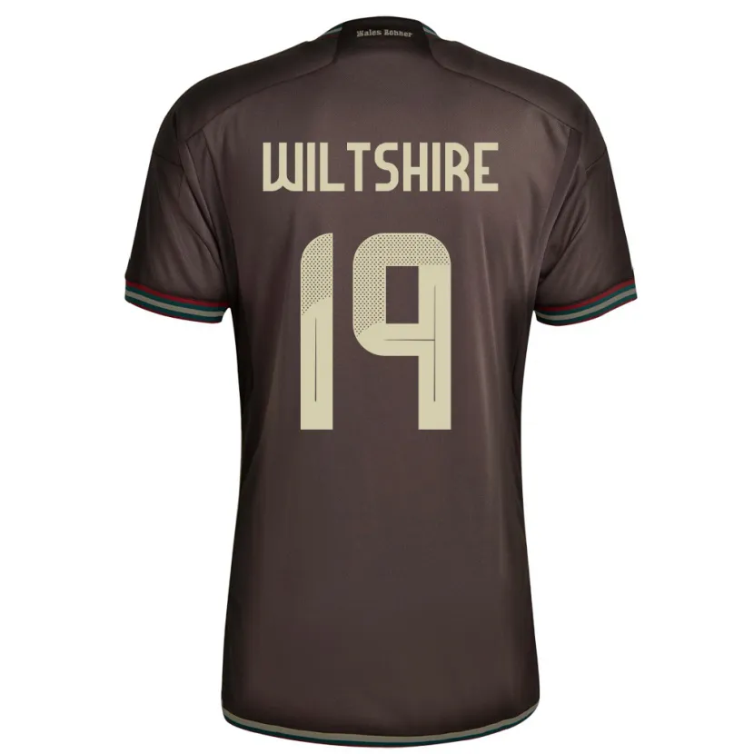 Danxen Hombre Camiseta Jamaica Tiernny Wiltshire #19 Marrón Noche 2ª Equipación 24-26 La Camisa México