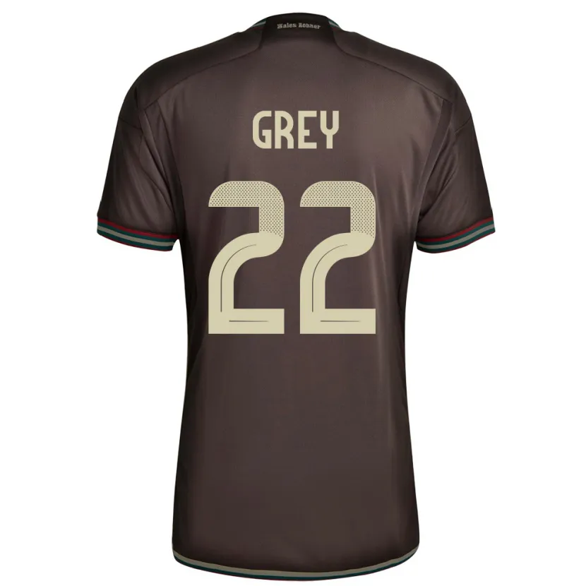 Danxen Hombre Camiseta Jamaica Mireya Grey #22 Marrón Noche 2ª Equipación 24-26 La Camisa México