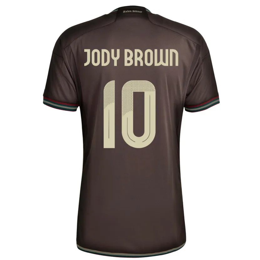 Danxen Hombre Camiseta Jamaica Jody Brown #10 Marrón Noche 2ª Equipación 24-26 La Camisa México