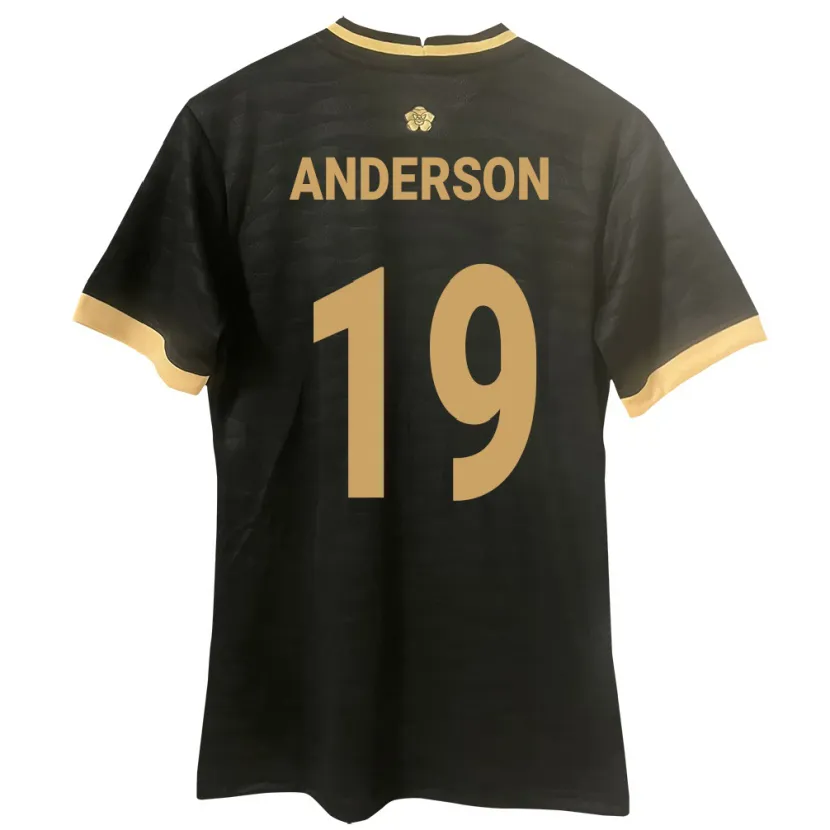 Danxen Hombre Camiseta Panamá Iván Anderson #19 Negro 2ª Equipación 24-26 La Camisa México