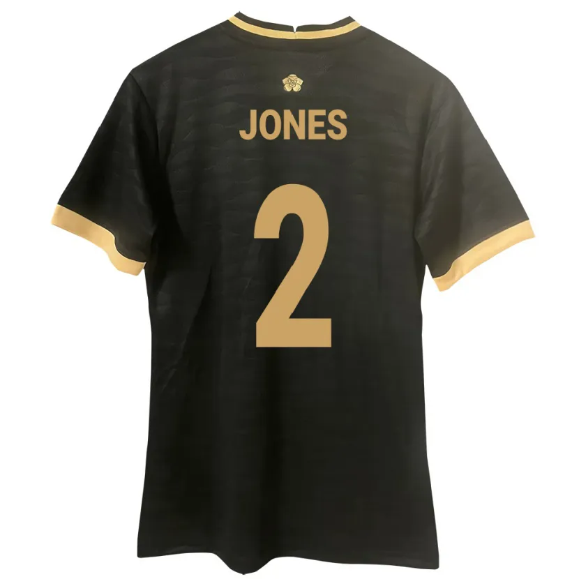 Danxen Hombre Camiseta Panamá Joseph Jones #2 Negro 2ª Equipación 24-26 La Camisa México