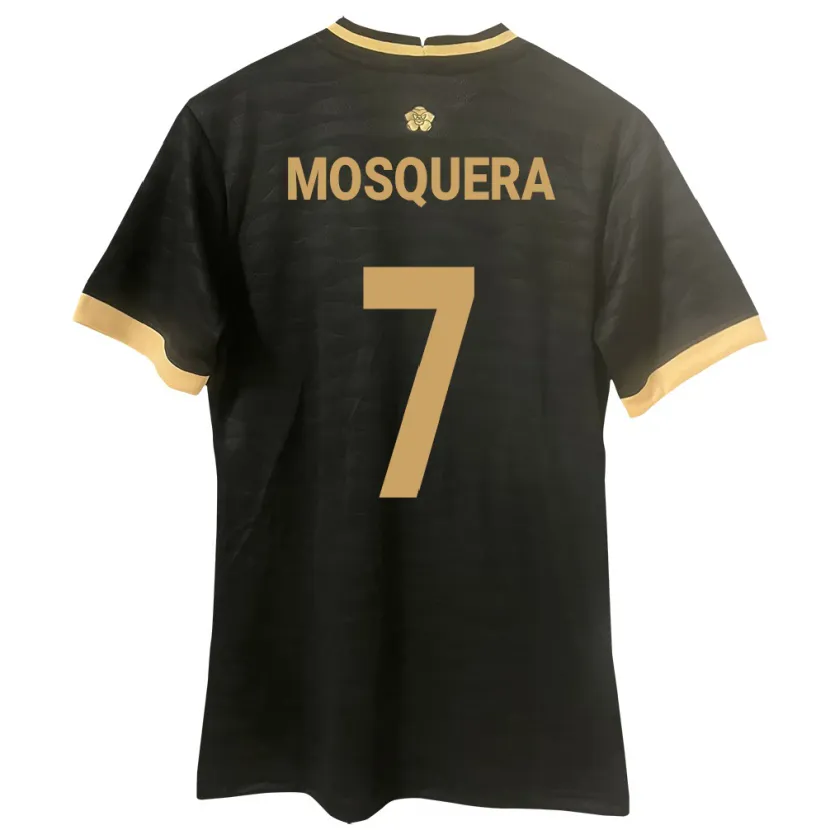 Danxen Hombre Camiseta Panamá Rafael Mosquera #7 Negro 2ª Equipación 24-26 La Camisa México