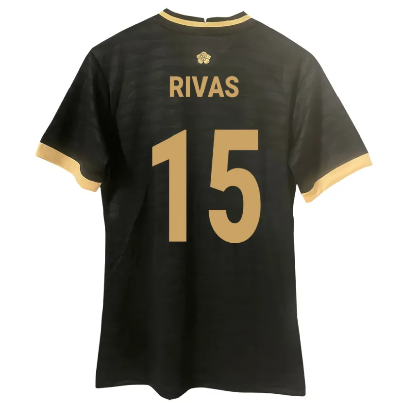 Danxen Hombre Camiseta Panamá Karla Rivas #15 Negro 2ª Equipación 24-26 La Camisa México