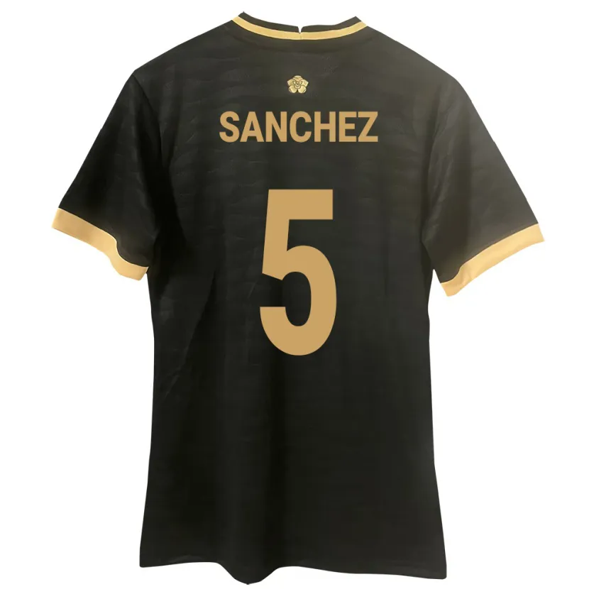 Danxen Hombre Camiseta Panamá Leydis Sánchez #5 Negro 2ª Equipación 24-26 La Camisa México
