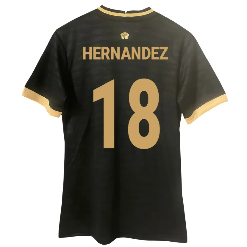 Danxen Hombre Camiseta Panamá Erika Hernández #18 Negro 2ª Equipación 24-26 La Camisa México