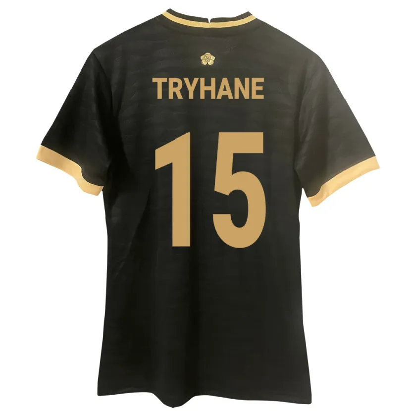 Danxen Hombre Camiseta Panamá Izaura Tryhane #15 Negro 2ª Equipación 24-26 La Camisa México