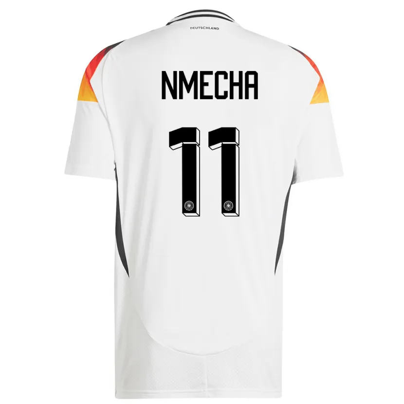 Danxen Mujer Camiseta Alemania Lukas Nmecha #11 Blanco 1ª Equipación 24-26 La Camisa México