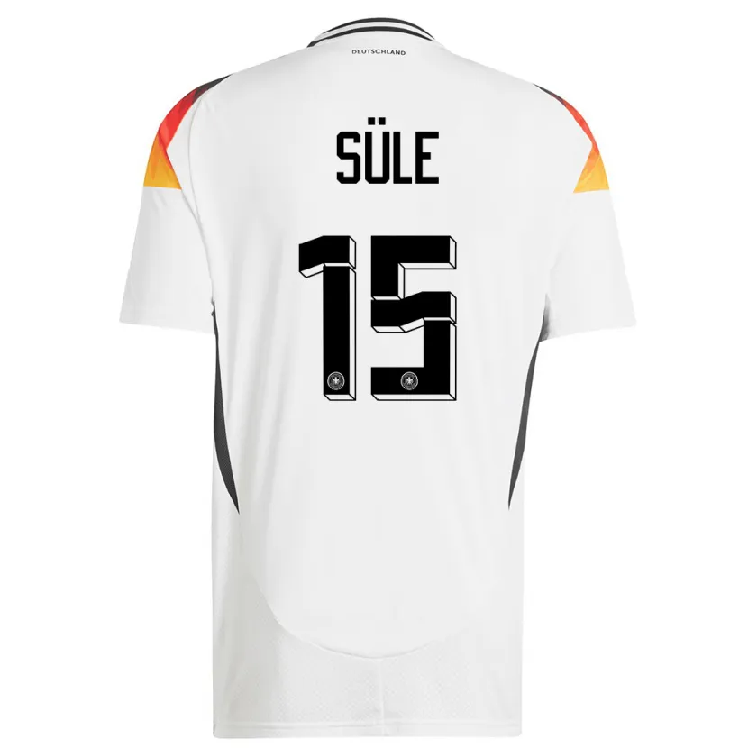 Danxen Mujer Camiseta Alemania Niklas Sule #15 Blanco 1ª Equipación 24-26 La Camisa México