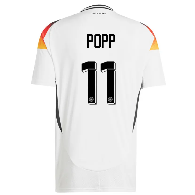 Danxen Mujer Camiseta Alemania Alexandra Popp #11 Blanco 1ª Equipación 24-26 La Camisa México
