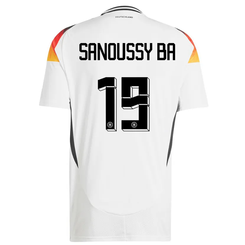 Danxen Mujer Camiseta Alemania Sanoussy Ba #19 Blanco 1ª Equipación 24-26 La Camisa México
