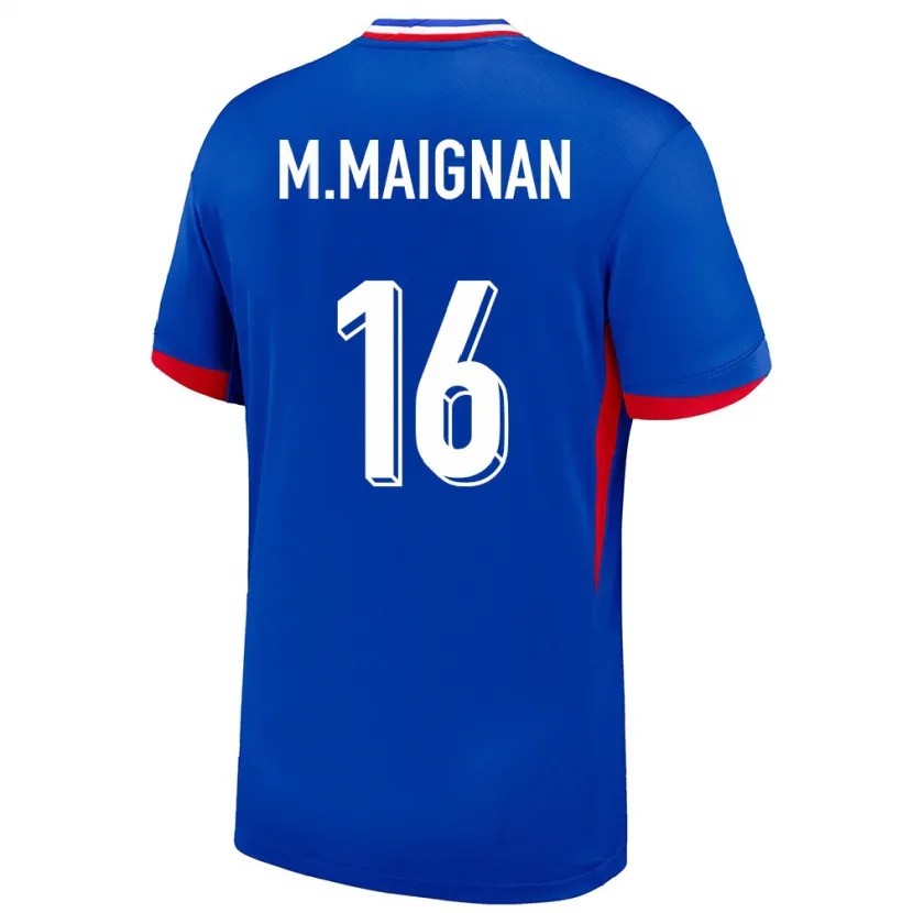 Danxen Mujer Camiseta Francia Mike Maignan #16 Azul 1ª Equipación 24-26 La Camisa México