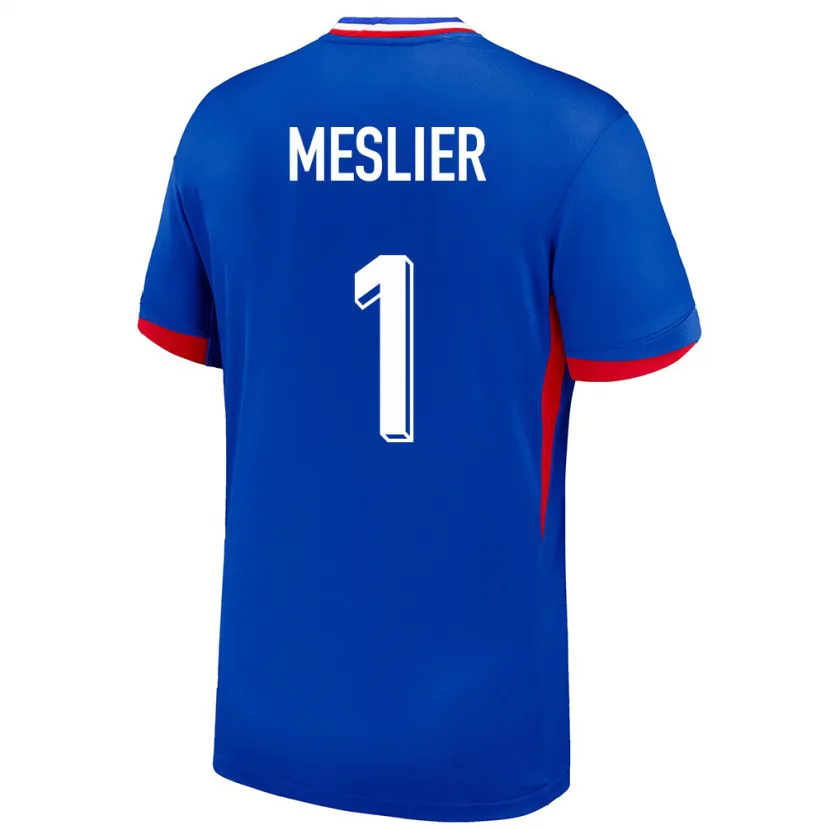 Danxen Mujer Camiseta Francia Illan Meslier #1 Azul 1ª Equipación 24-26 La Camisa México