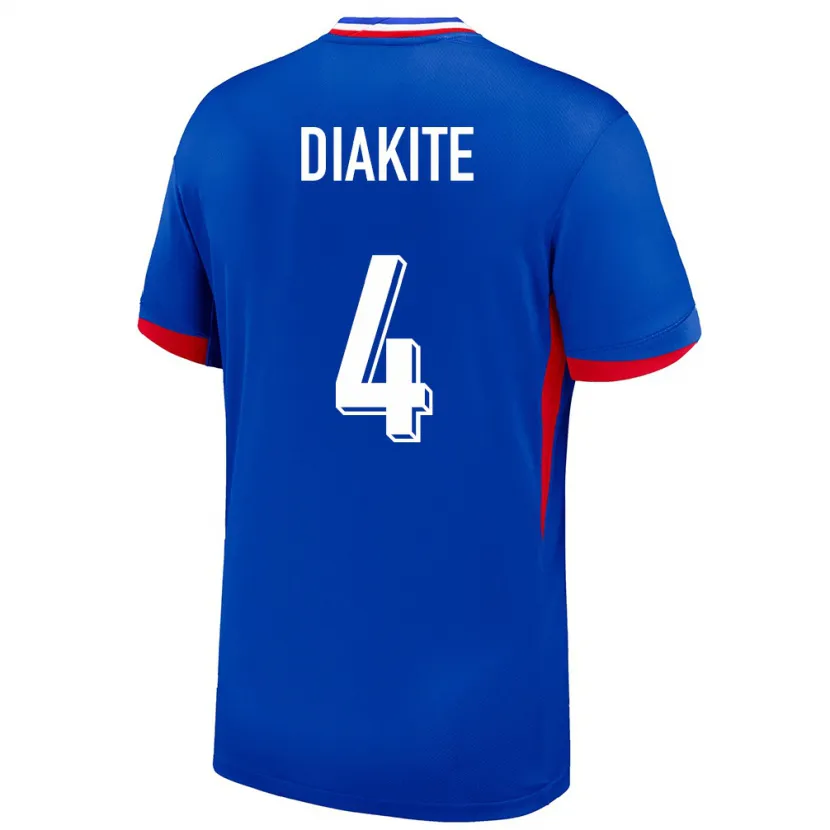 Danxen Mujer Camiseta Francia Bafode Diakite #4 Azul 1ª Equipación 24-26 La Camisa México