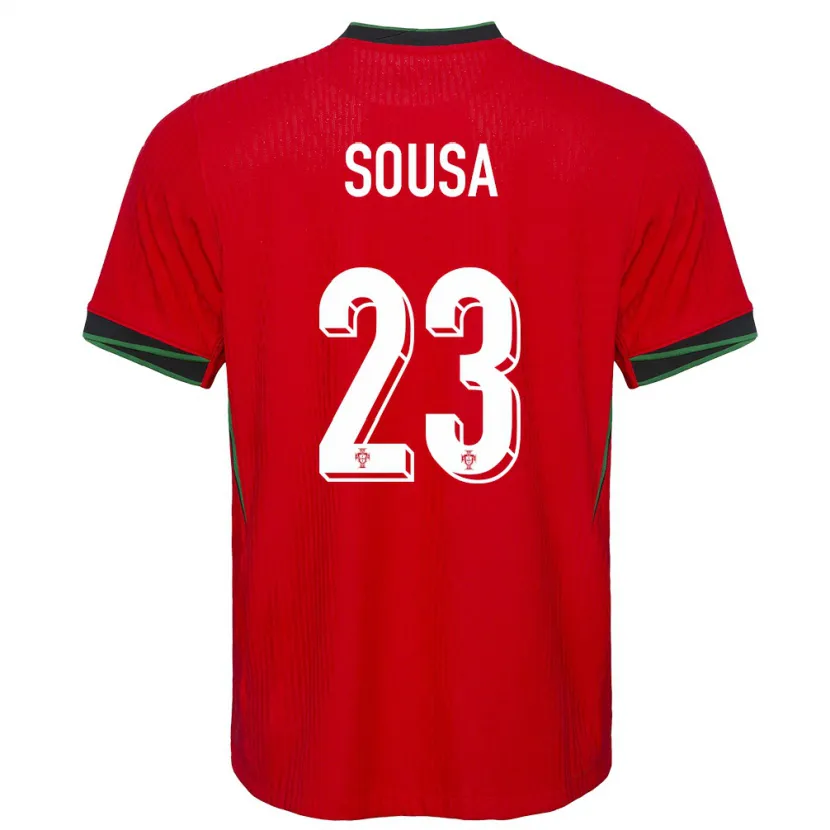 Danxen Mujer Camiseta Portugal Afonso Sousa #23 Rojo 1ª Equipación 24-26 La Camisa México