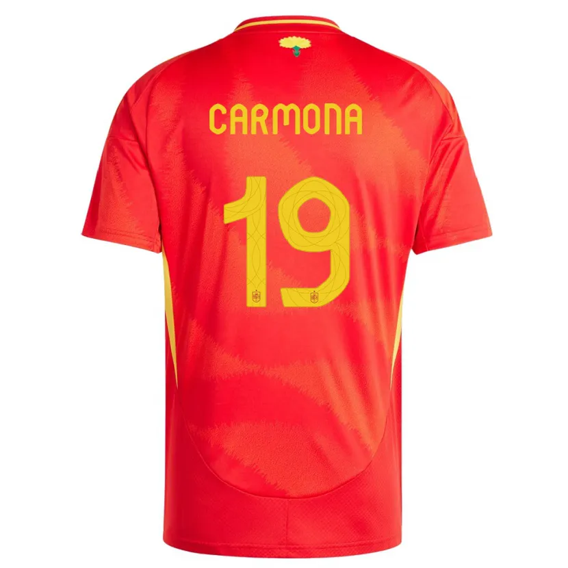 Danxen Mujer Camiseta España Olga Carmona #19 Rojo 1ª Equipación 24-26 La Camisa México