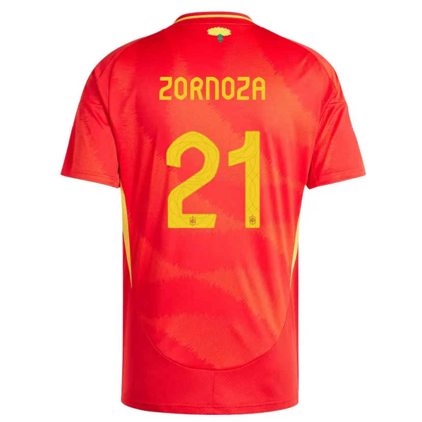 Danxen Mujer Camiseta España Claudia Zornoza #21 Rojo 1ª Equipación 24-26 La Camisa México
