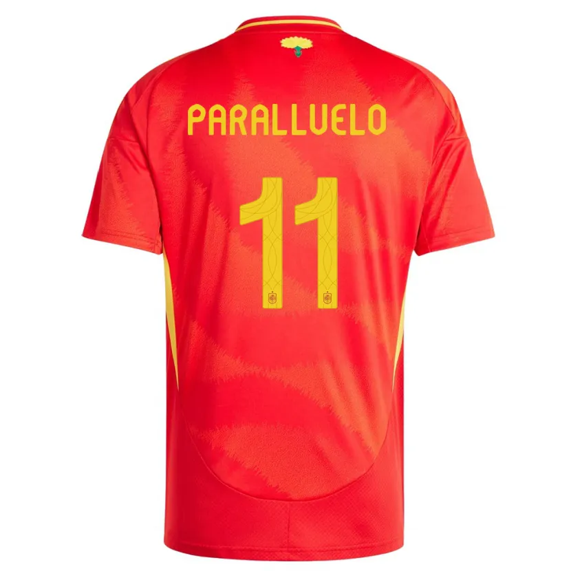 Danxen Mujer Camiseta España Salma Paralluelo #11 Rojo 1ª Equipación 24-26 La Camisa México