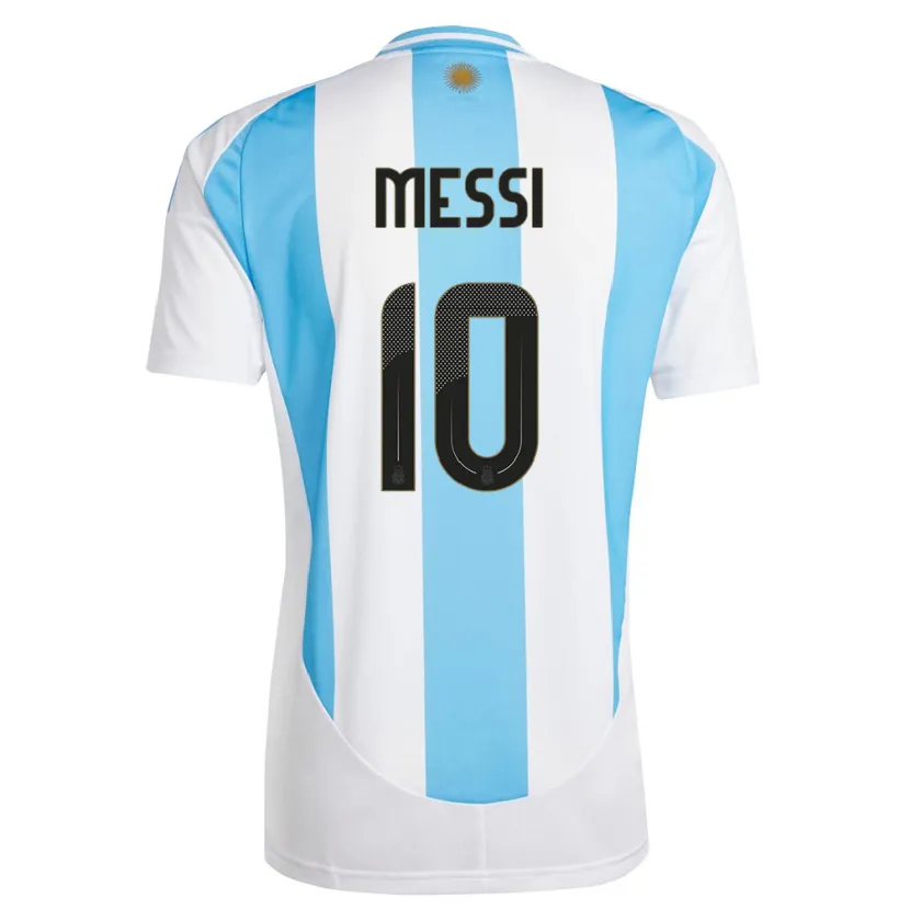 Danxen Mujer Camiseta Argentina Lionel Messi #10 Blanco Azul 1ª Equipación 24-26 La Camisa México