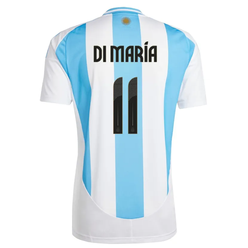 Danxen Mujer Camiseta Argentina Angel Di Maria #11 Blanco Azul 1ª Equipación 24-26 La Camisa México