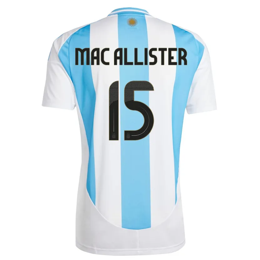 Danxen Mujer Camiseta Argentina Alexis Mac Allister #15 Blanco Azul 1ª Equipación 24-26 La Camisa México