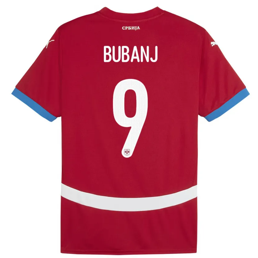 Danxen Mujer Camiseta Serbia Mateja Bubanj #9 Rojo 1ª Equipación 24-26 La Camisa México