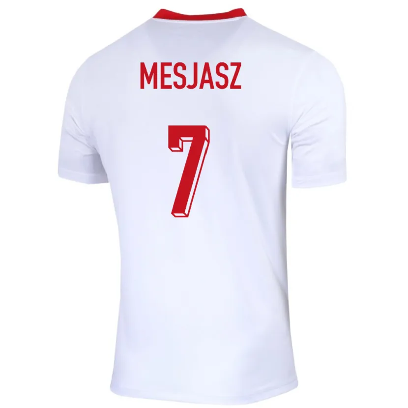 Danxen Mujer Camiseta Polonia Malgorzata Mesjasz #7 Blanco 1ª Equipación 24-26 La Camisa México